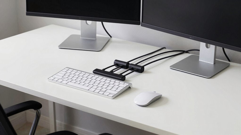 efficient organized workspace setup