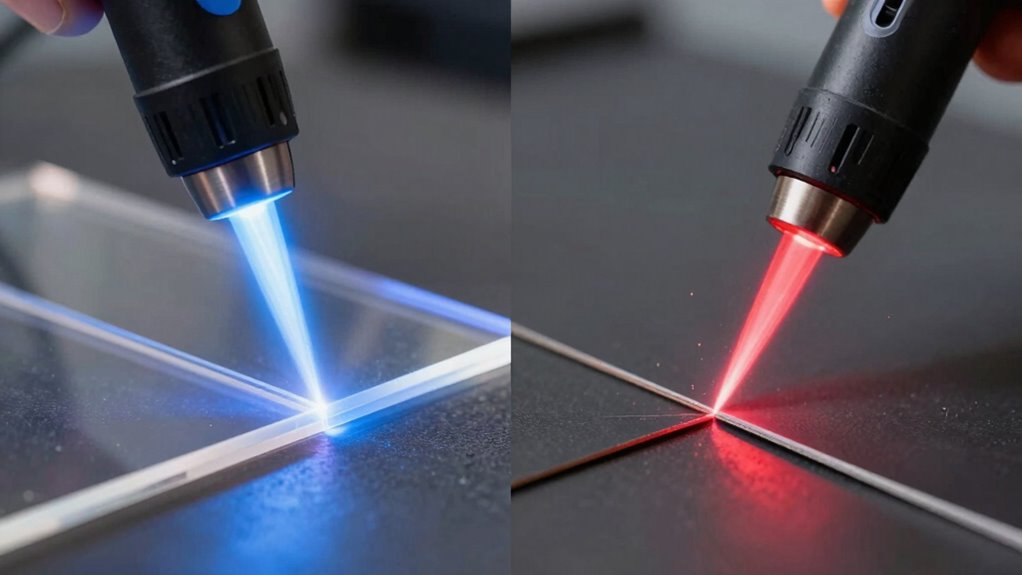 laser power and wavelength
