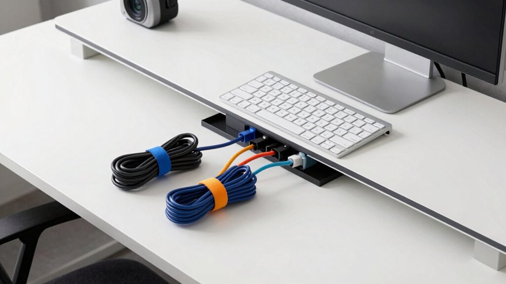 organize cables for accessibility