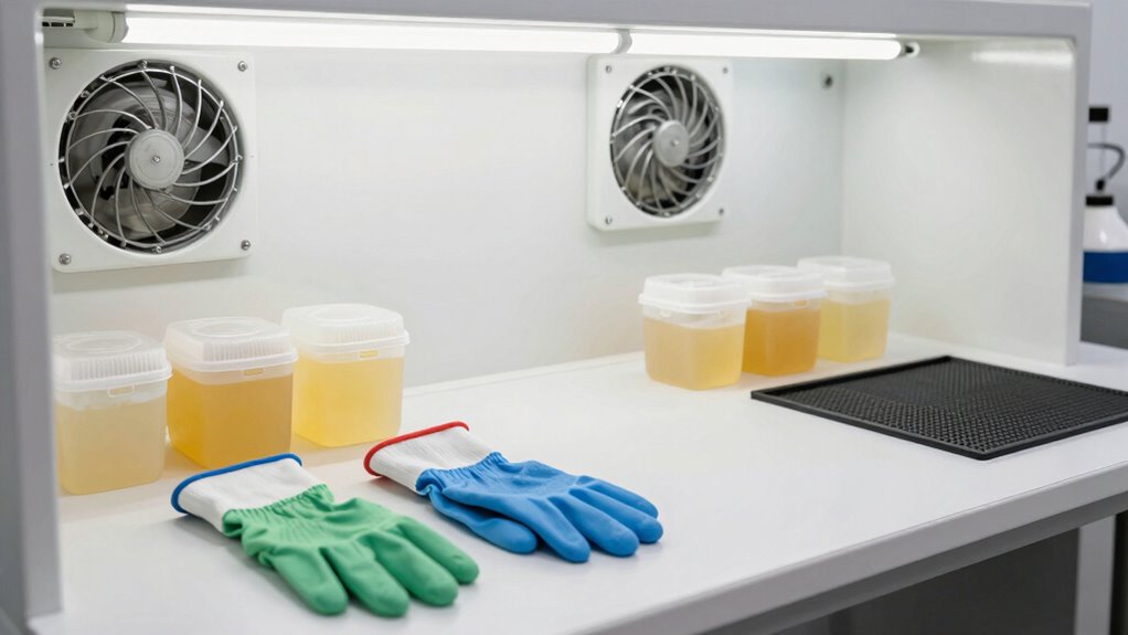 safe resin mixing and curing