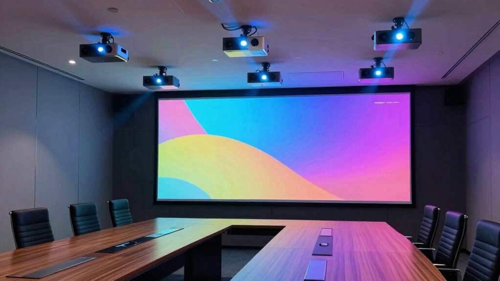 top short throw laser projectors