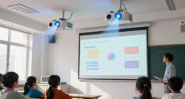 top short throw laser projectors