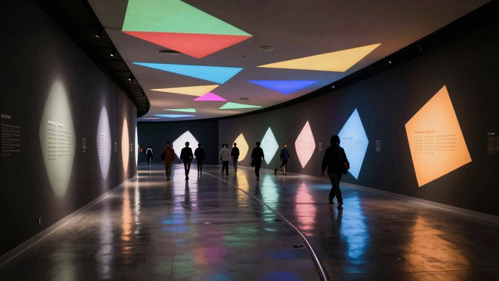 geometry guiding museum visitors